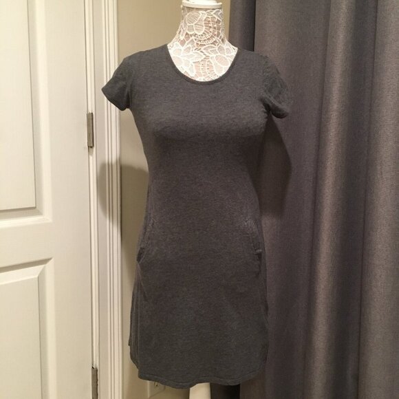 Mossimo gray tshirt dress pockets - Picture 1 of 4